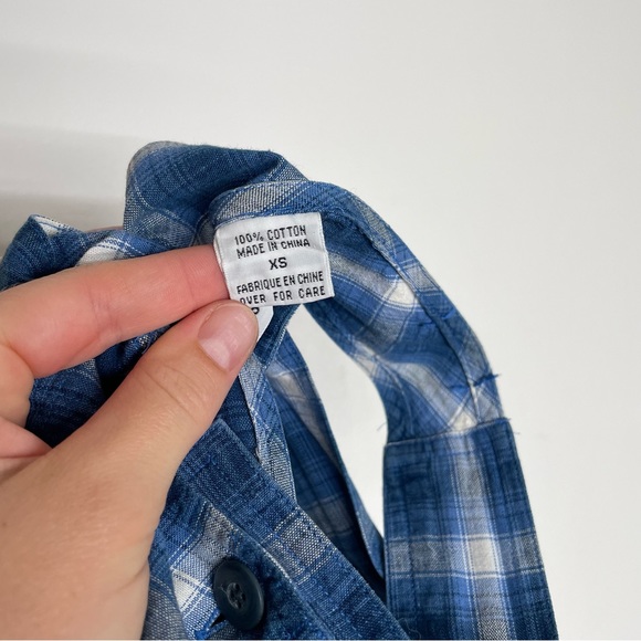 VINTAGE Express Plaid Overall Maxi Dress Cottagecore Yellowstone America - Picture 8 of 10